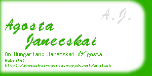 agosta janecskai business card
